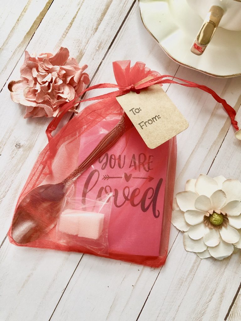 You are loved valentine tea favor