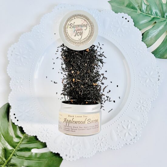 Applewood Bacon Tea, Bacon Tea, Savory Tea, Black Tea Blend, High Caffeine Tea, Breakfast Tea, O'Fallon MO.
