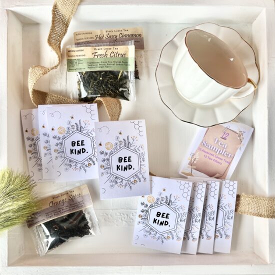 Bee Kind | 12 Single Serving Teas - A Sweet Sip of Kindness! 🍯🐝