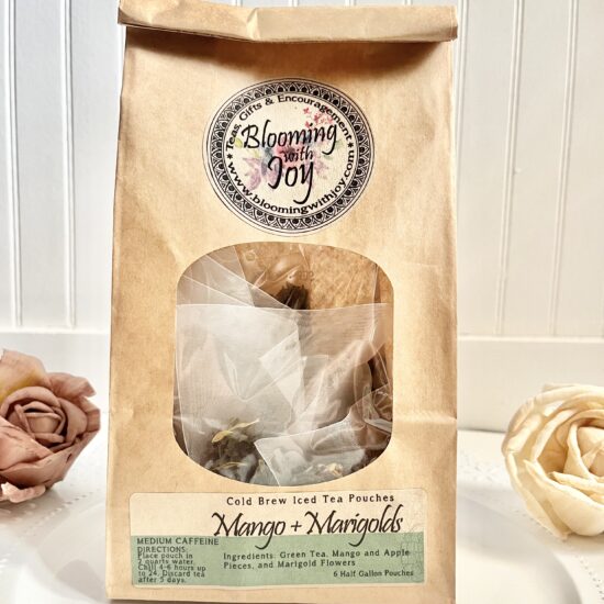 Mango + Marigolds Green Tea 6 Two Quart Sized Pouches